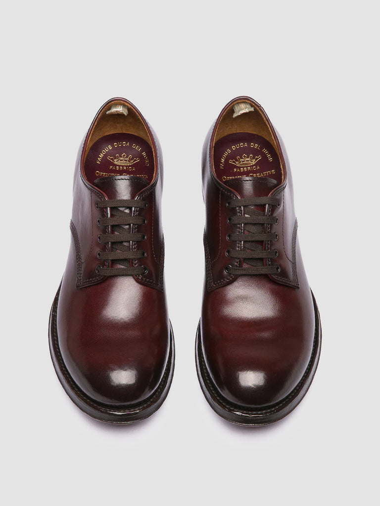 ADMIRAL 001 - Burgundy Leather Derby Shoes