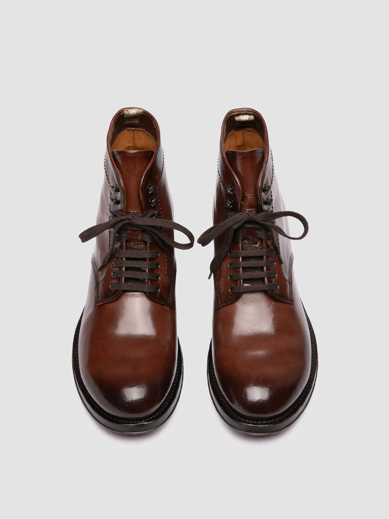 ADMIRAL 004 - Brown Leather Lace-up Boots