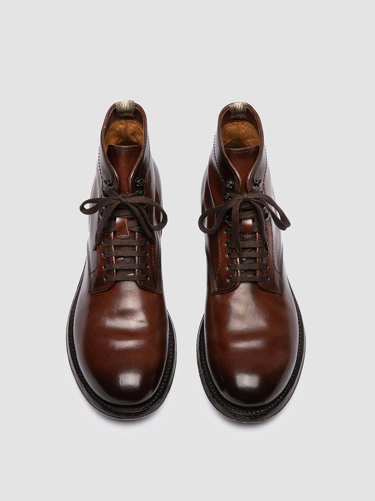 ADMIRAL 009 - Brown Leather Lace-up Boots
