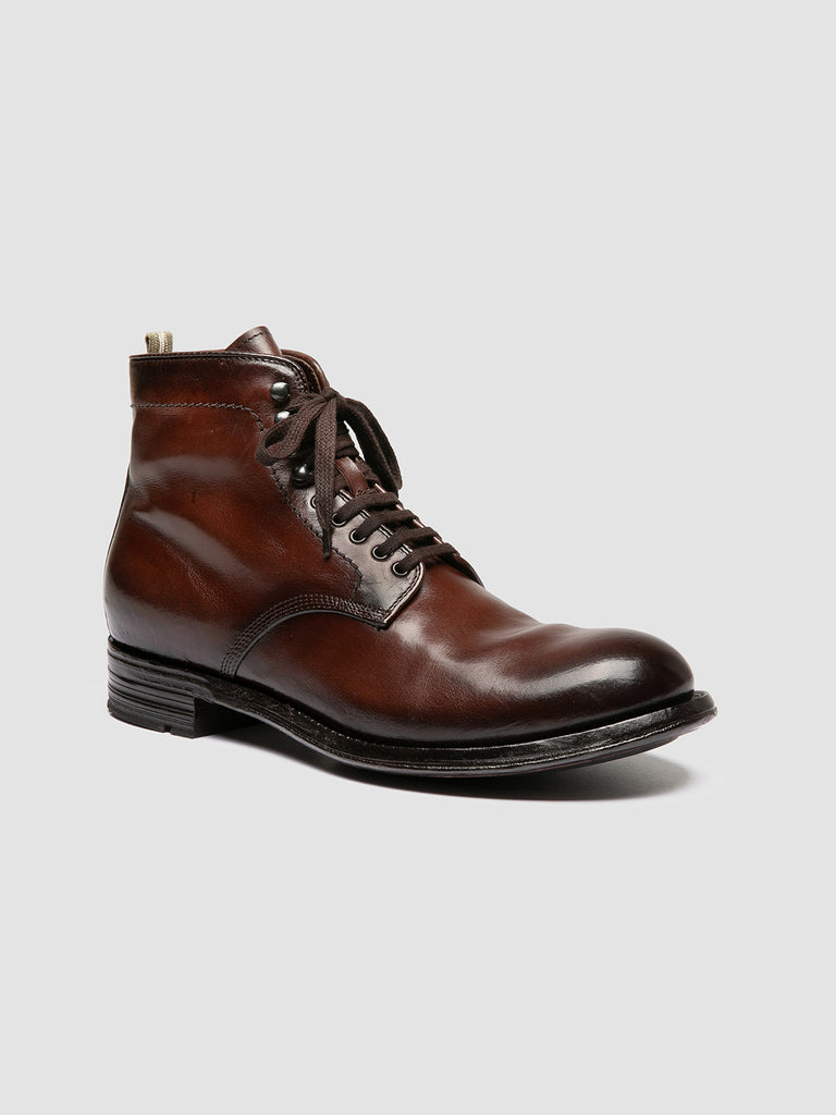 ADMIRAL 009 - Brown Leather Lace-up Boots