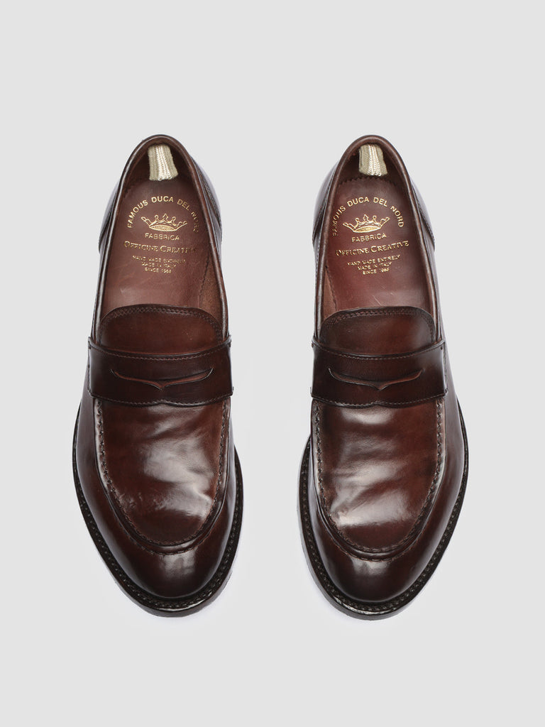 ANATOMIA 071 - Burgundy Leather Penny Loafers