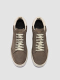 THE ANSWER 002 - Taupefarbene Sneakers aus Leder und Wildleder - thumb image 2,side view