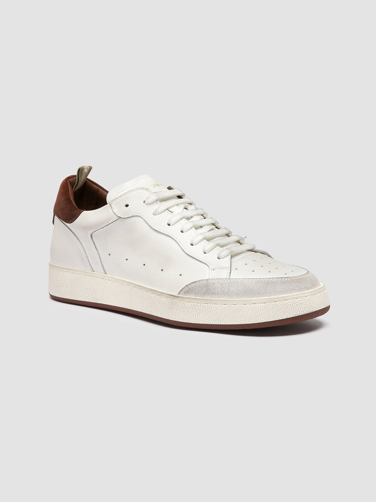 THE ANSWER 007 - White Leather and Suede Sneakers