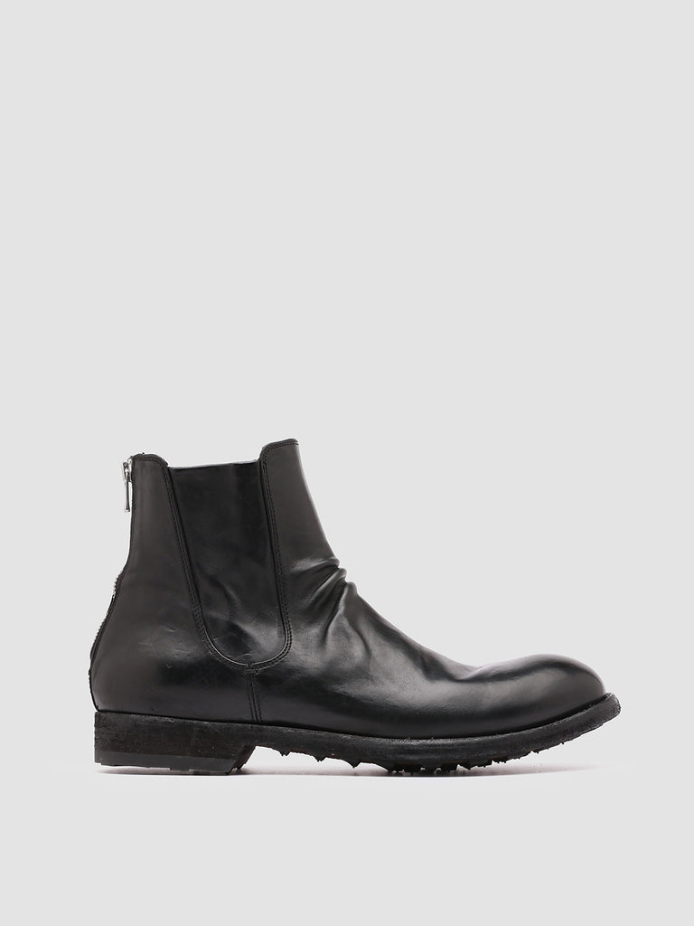 ARBUS 021 - Black Leather Zip Boots