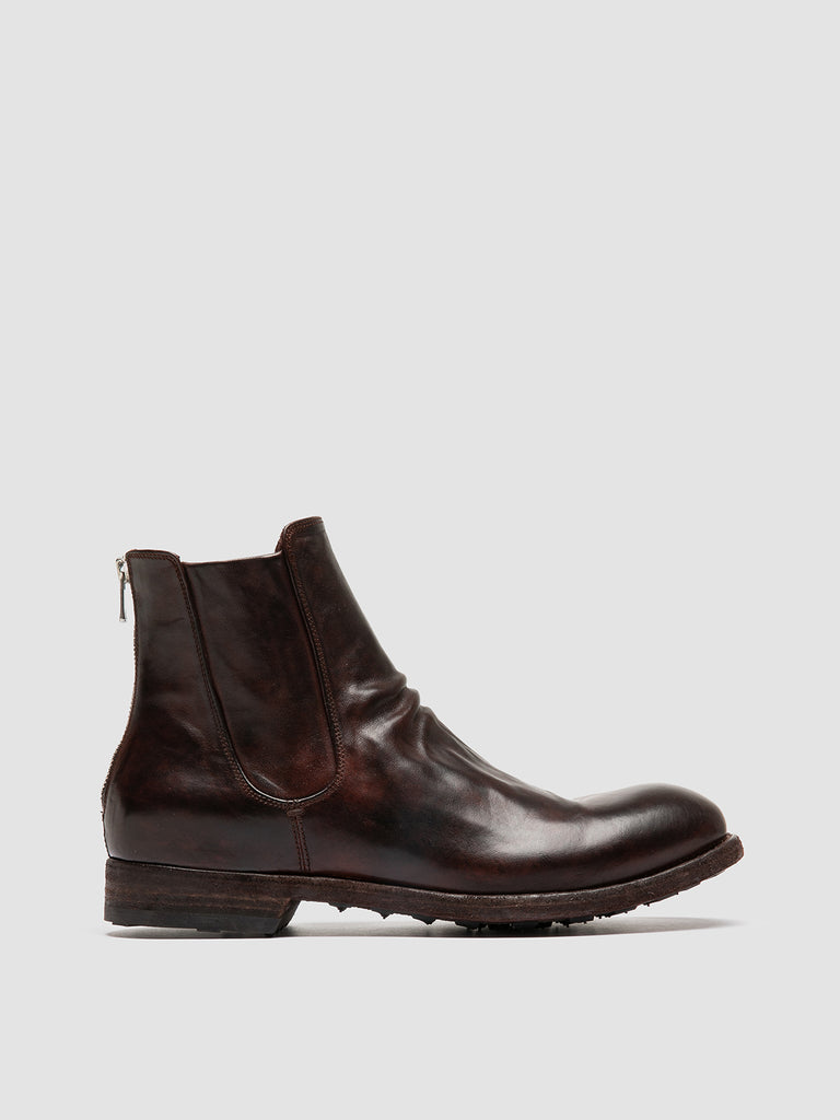 ARBUS 021 - Brown Leather Zip Boots