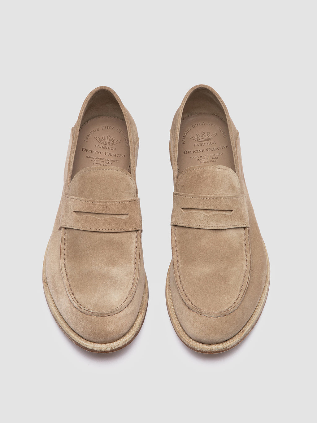 ARCHIVE 522 - Beige Suede Penny Loafers