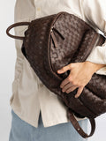 ARMOR 04 - Brown Woven Leather Backpack Officine Creative - 6