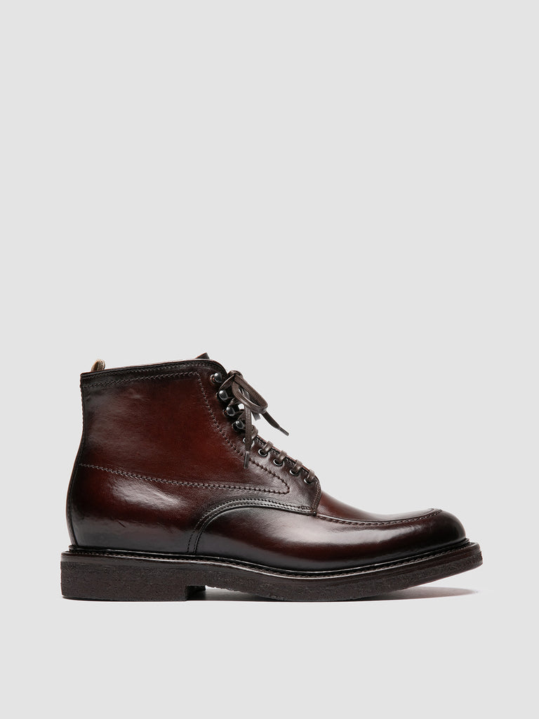 ASTON CREPE 004 - Brown Leather Lace-Up Boots