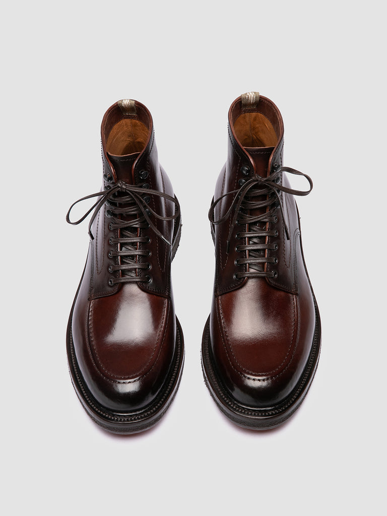 ASTON CREPE 004 - Brown Leather Lace-Up Boots