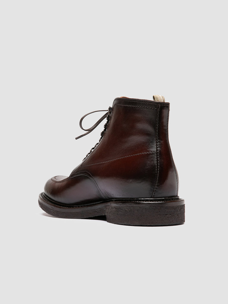 ASTON CREPE 004 - Brown Leather Lace-Up Boots