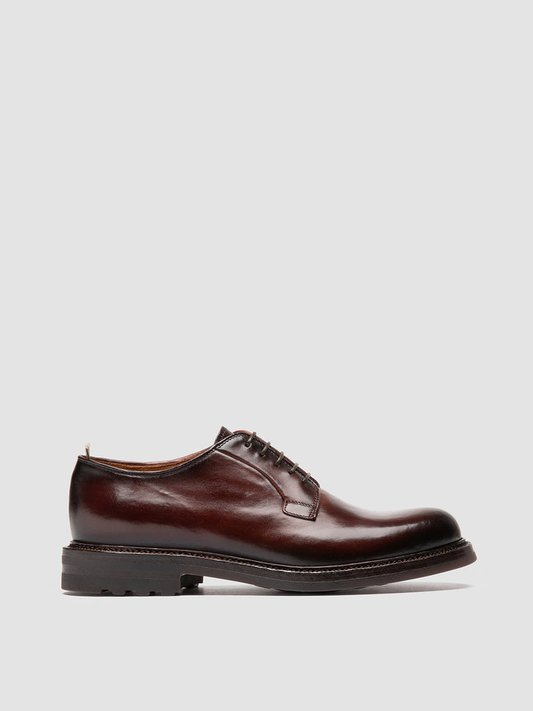 ASTON FLEXI 001 - Burgundy Leather Derby Shoes