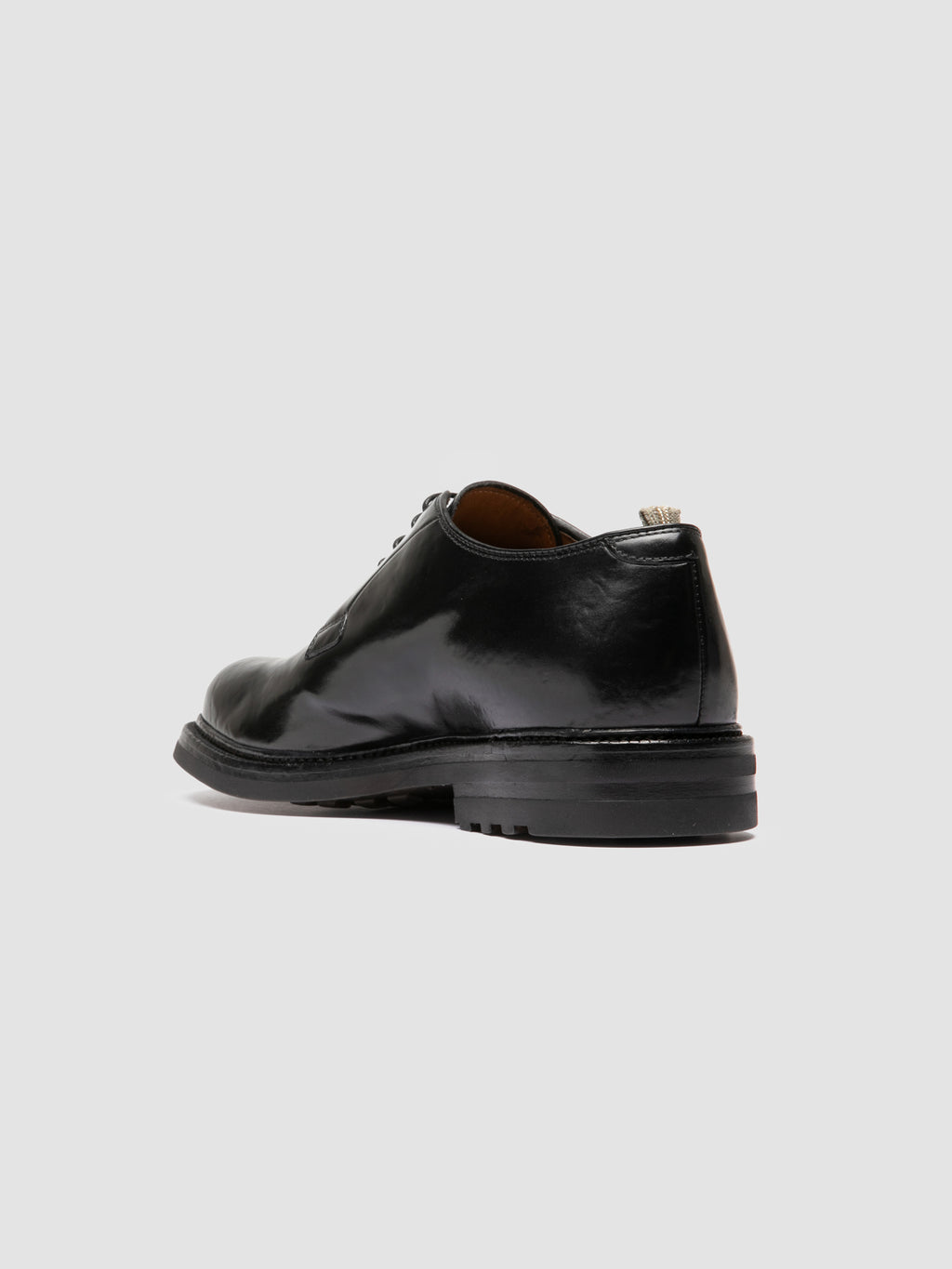 ASTON FLEXI 001 - Black Leather Derby Shoes