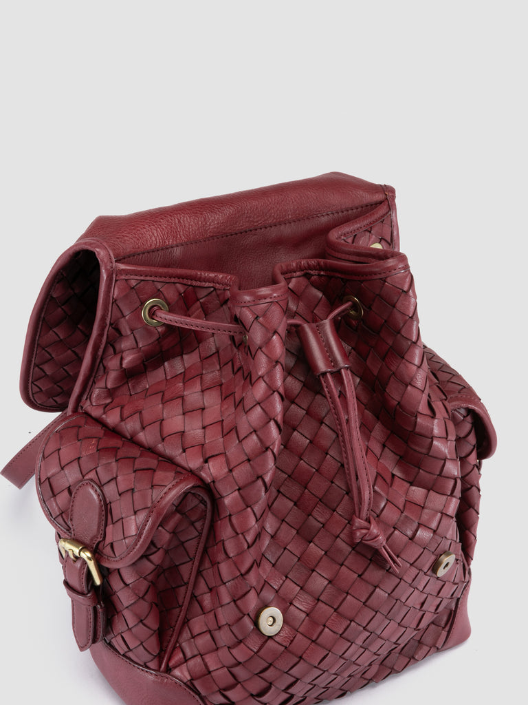 AURA 004 - Burgundy Leather Backpack