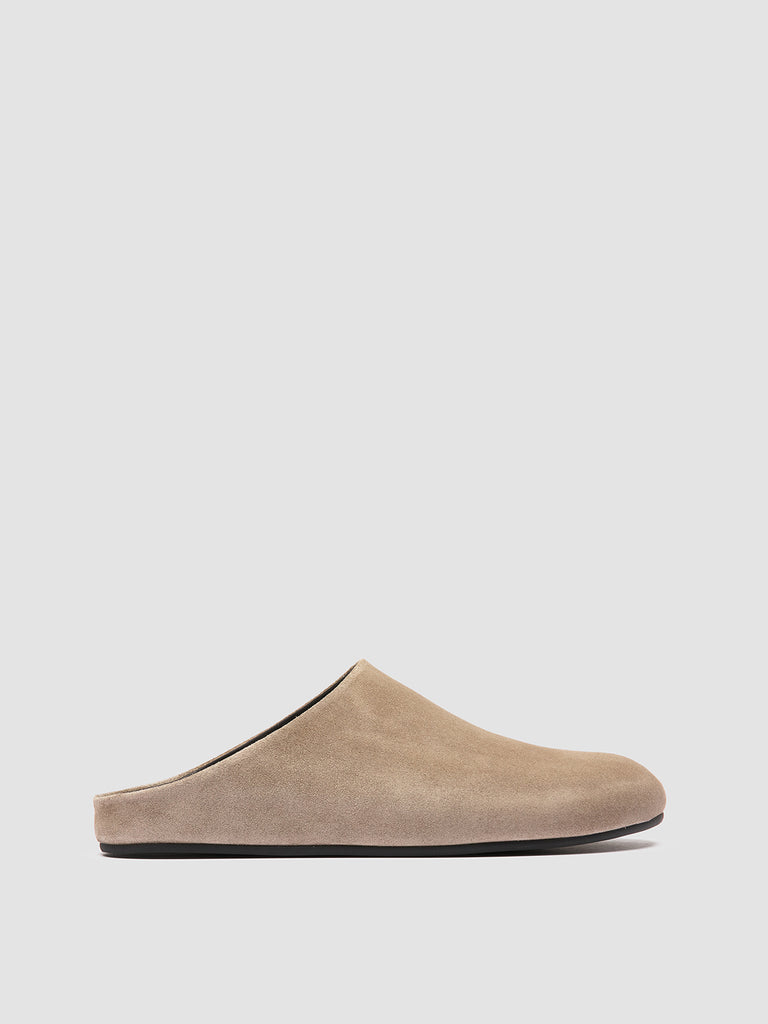 BABOUCHE 001 - Taupe Suede Mule Sandals
