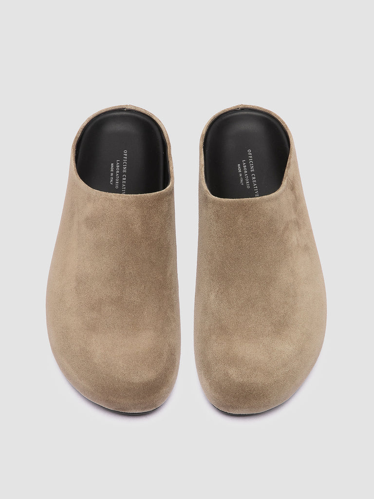 BABOUCHE 001 - Taupe Suede Mule Sandals