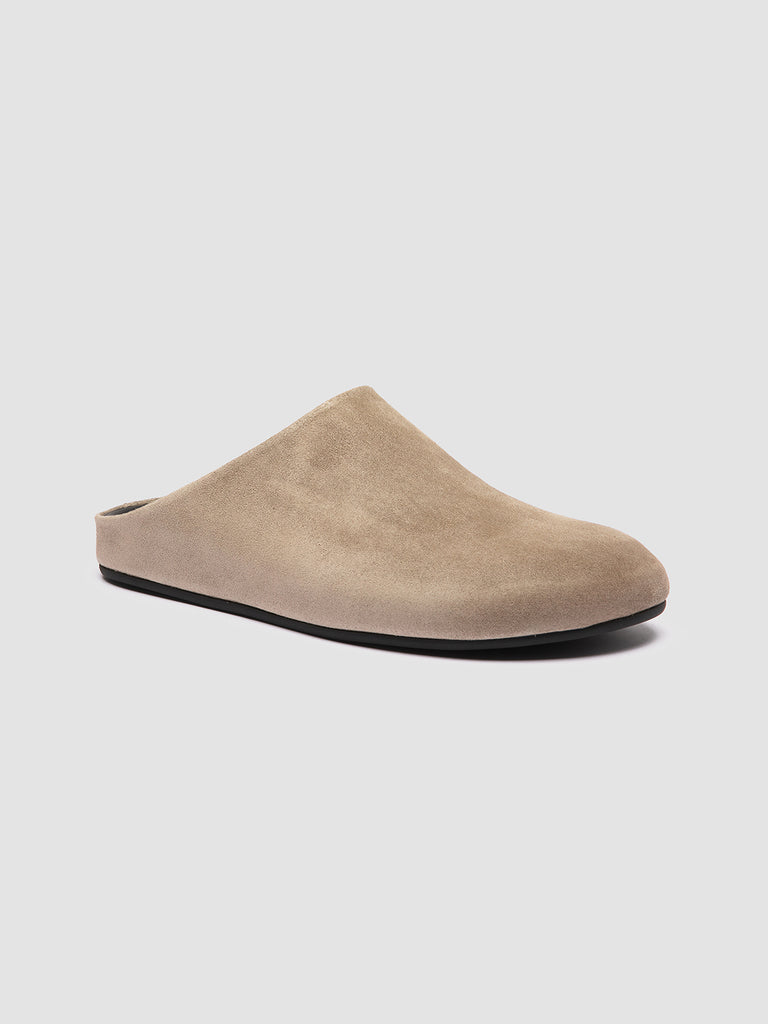 BABOUCHE 001 - Taupe Suede Mule Sandals