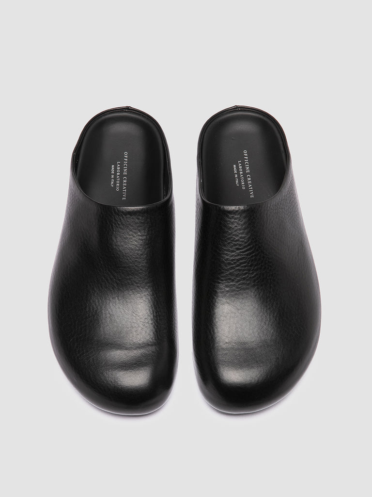 BABOUCHE 001 - Black Leather Mule Sandals-hover