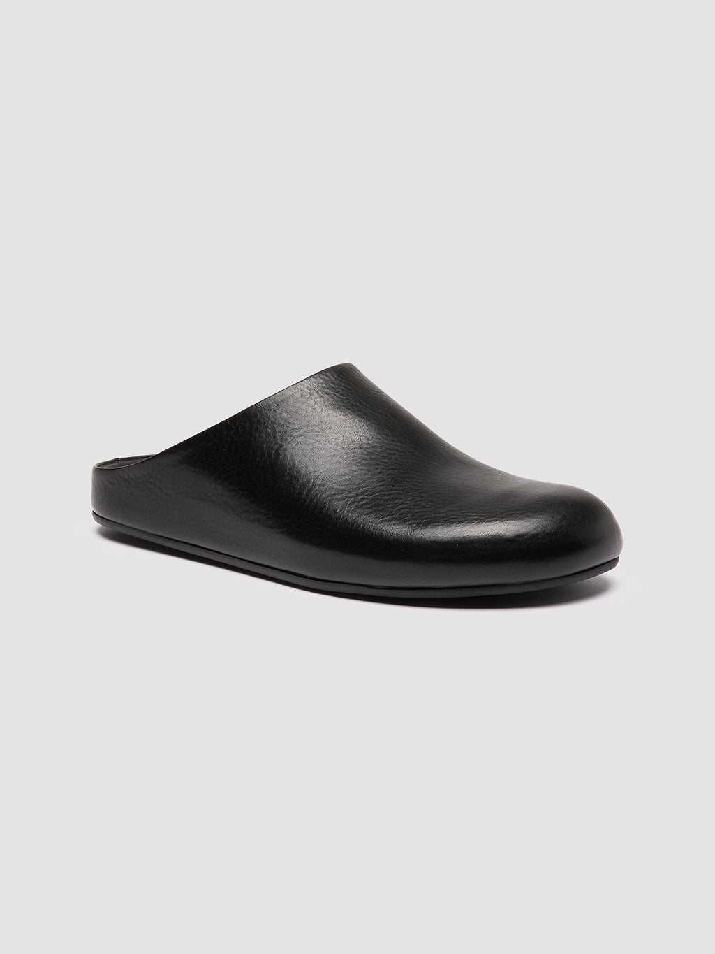 BABOUCHE 001 - Black Leather Mule Sandals - image 3