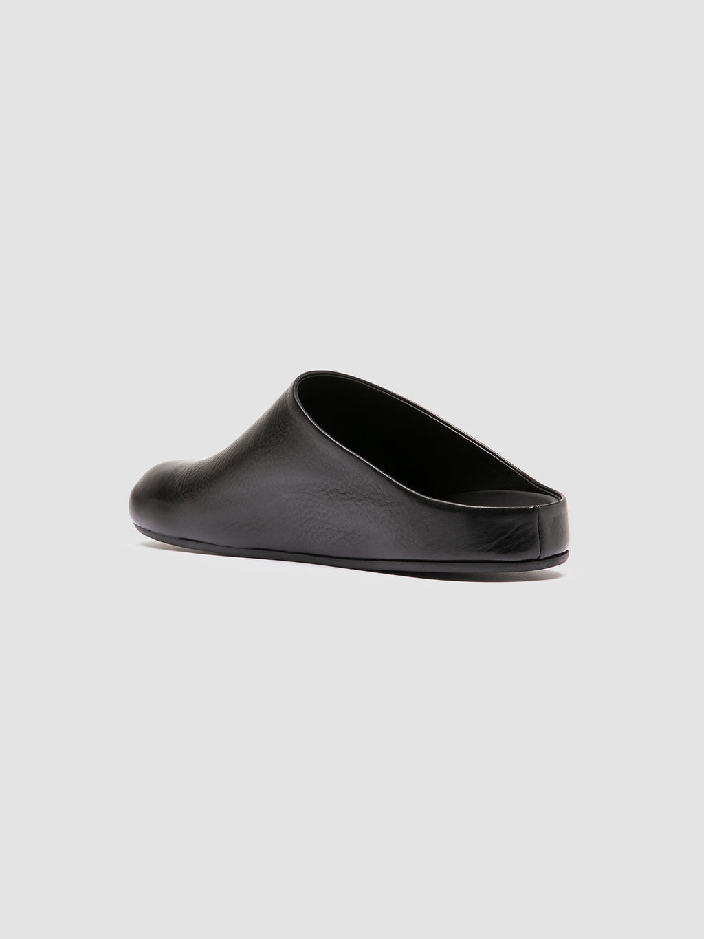 BABOUCHE 001 - Black Leather Mule Sandals - image 4