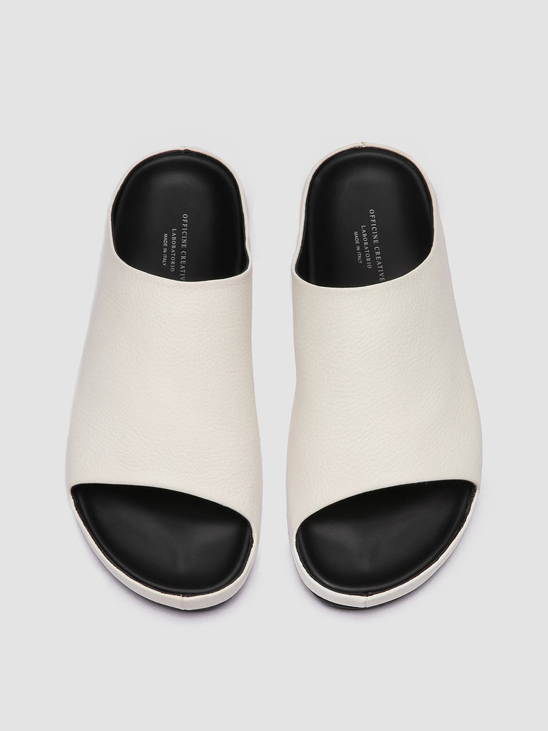 BABOUCHE 002 - White Leather Mule Sandals