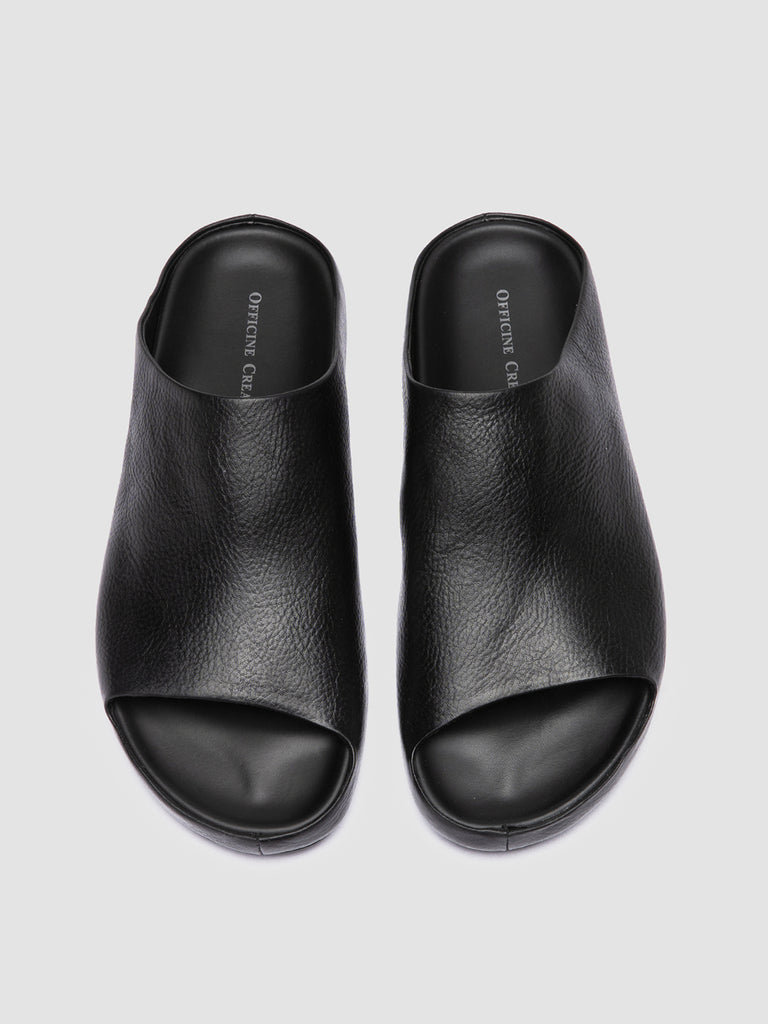BABOUCHE 002 - Black Leather Mule Sandals