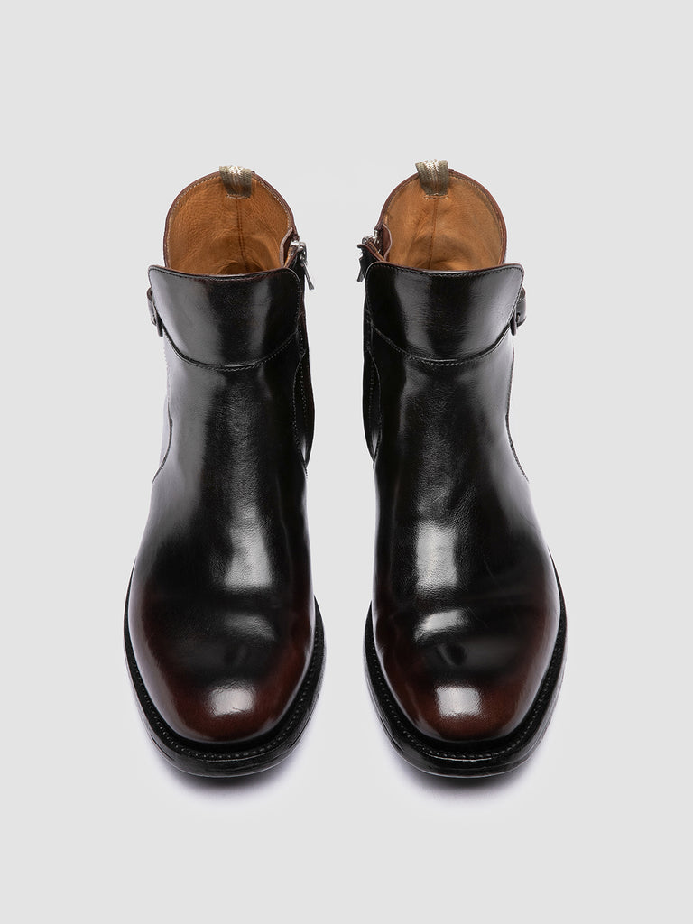 BALANCE 021 - Brown Leather Zipped Boots
