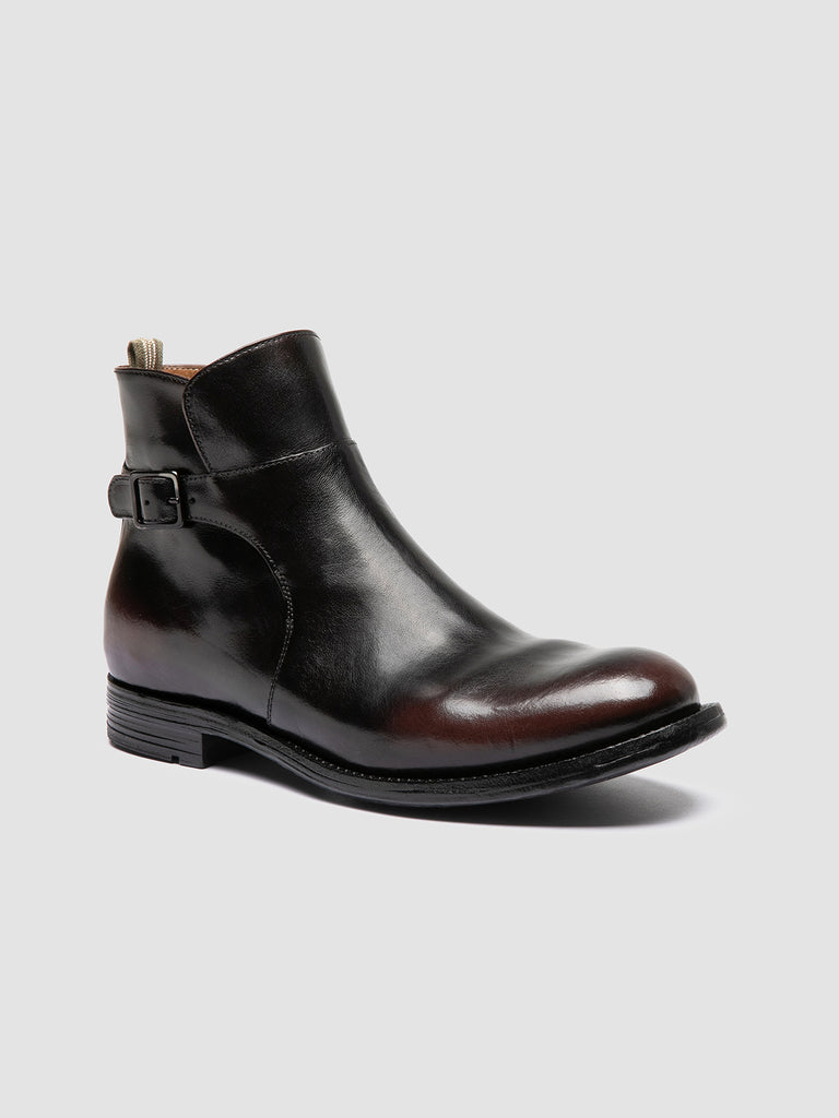 BALANCE 021 - Brown Leather Zipped Boots