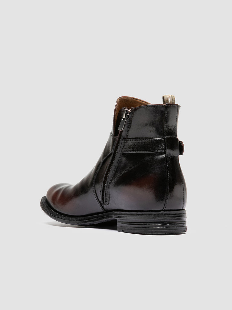 BALANCE 021 - Brown Leather Zipped Boots