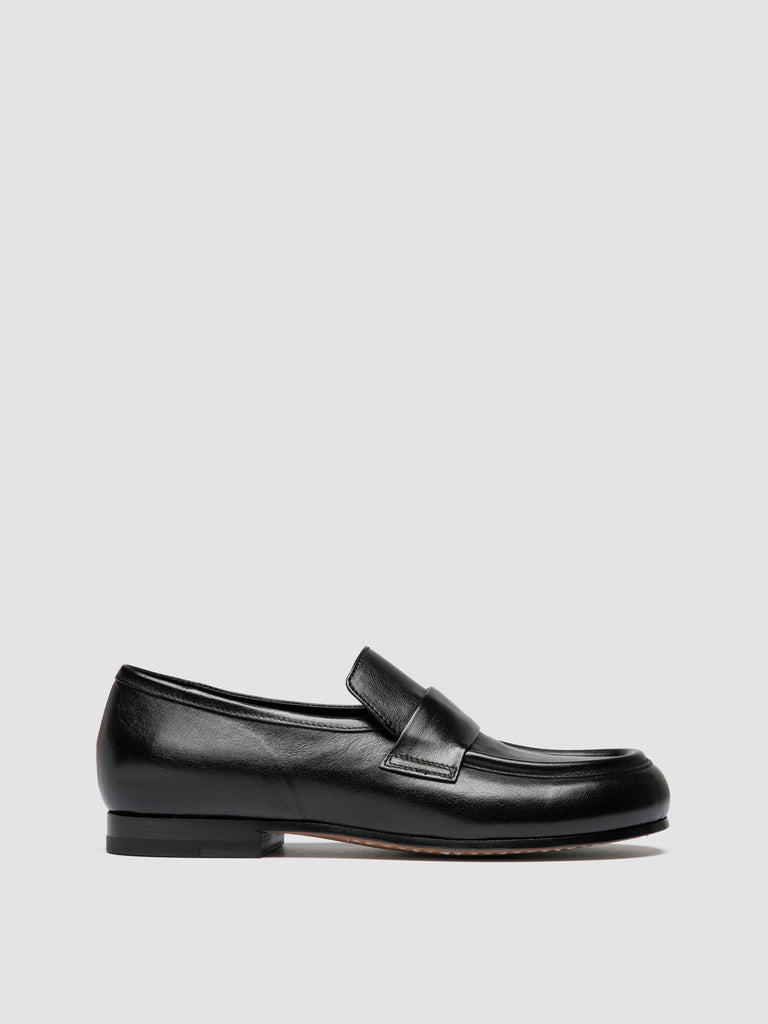 BECKY 101 - Black Leather Penny Loafers