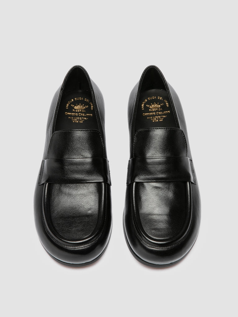 BECKY 101 - Black Leather Penny Loafers
