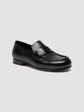 BECKY 101 - Black Leather Penny Loafers