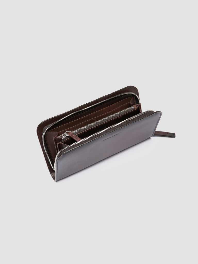 BERGE’ 01 - Brown Zip Around Leather Wallet Officine Creative - 5