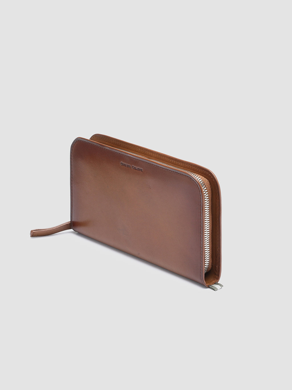 BERGE’ 01 - Brown Zip Around Leather Wallet