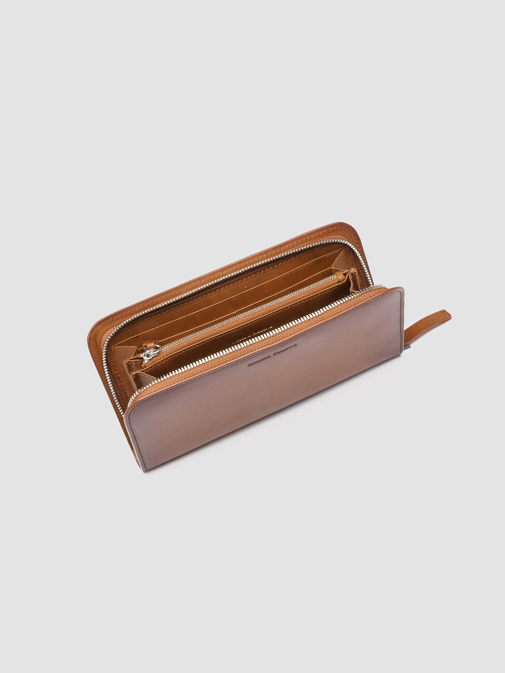 BERGE’ 01 - Brown Zip Around Leather Wallet