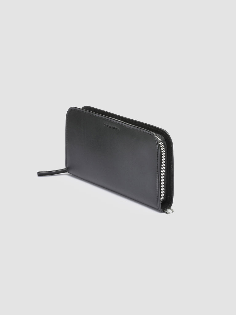 BERGE’ 01 - Black Zip Around Leather Wallet Officine Creative - 3