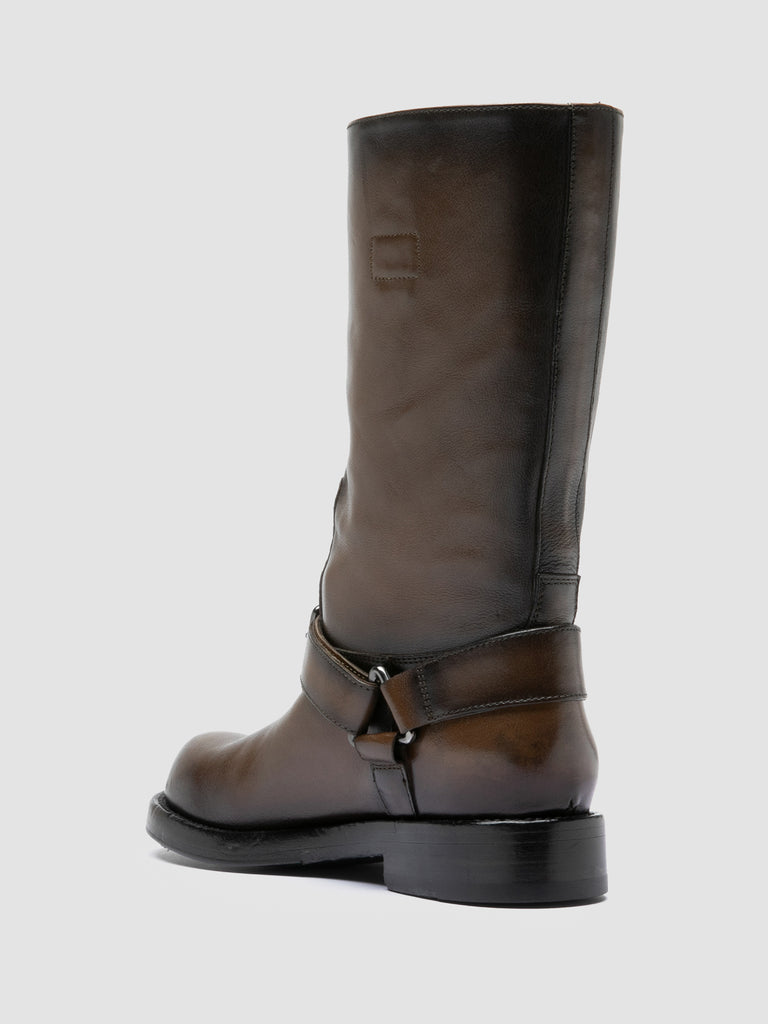 BERYL 010 - Green Leather Pull-On Boots Officine Creative - 4