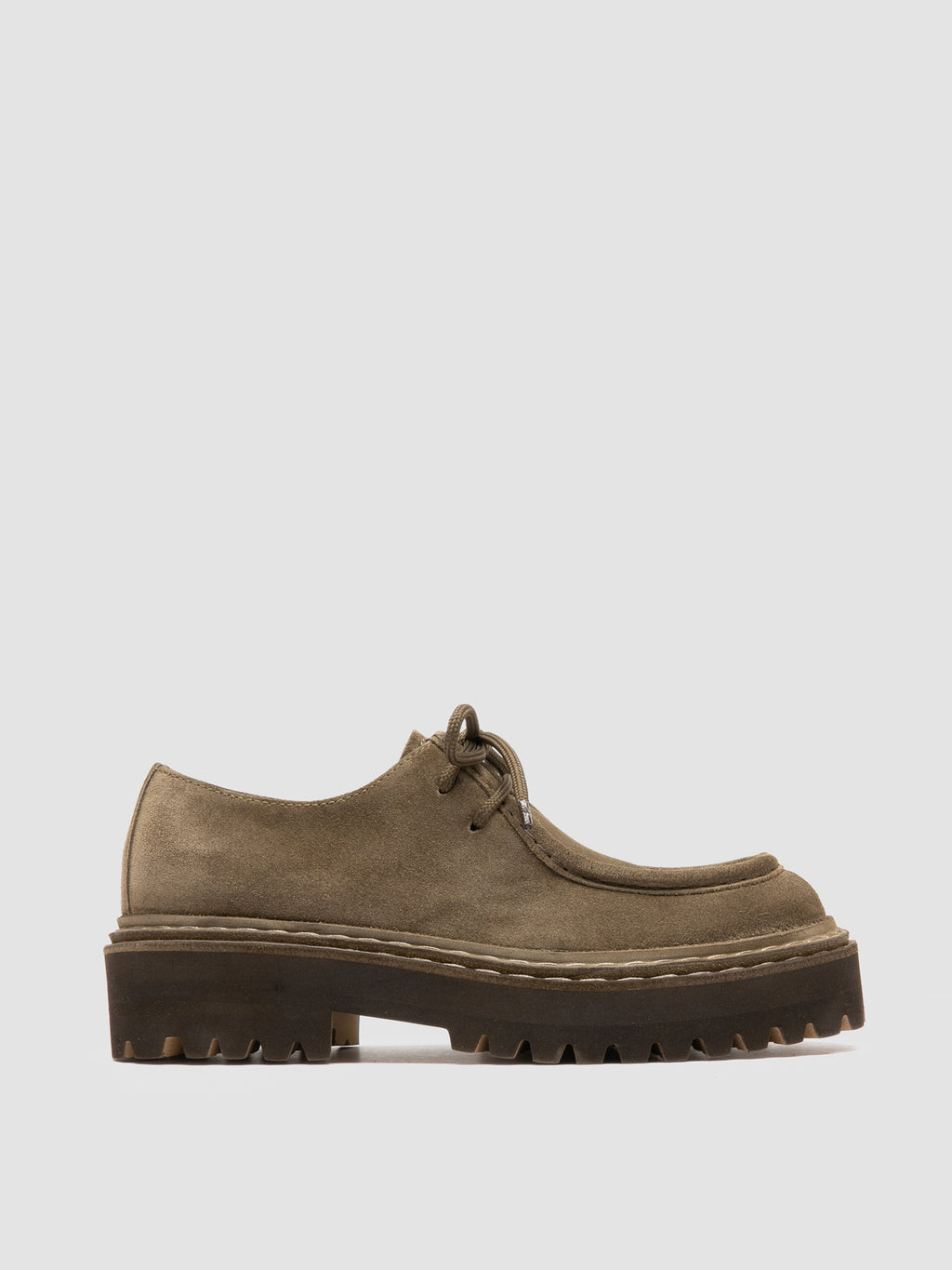 BLOSSOM 001 - Scarpe Derby in Pelle Scamosciata Marrone - image 1,side view