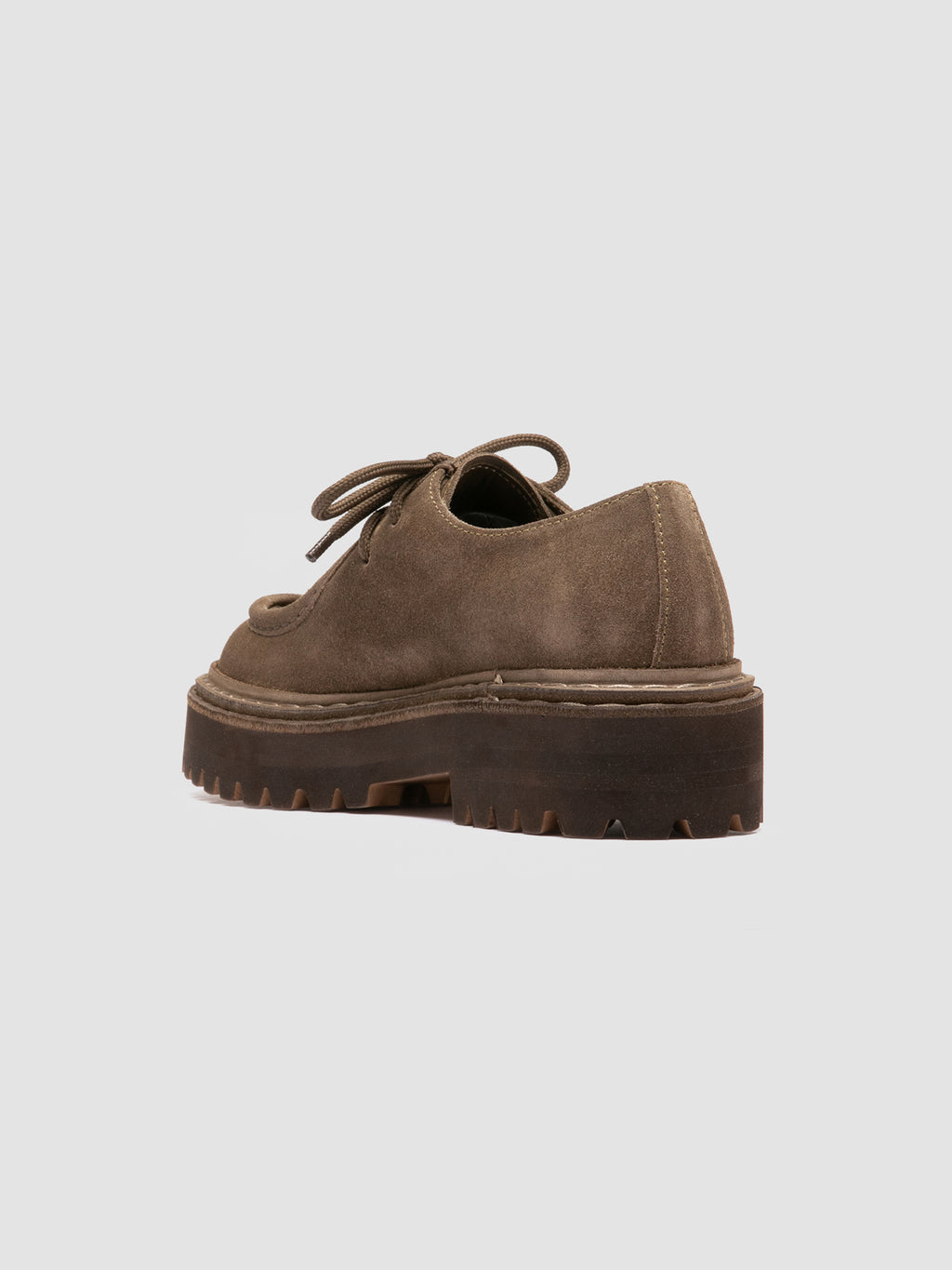BLOSSOM 001 - Scarpe Derby in Pelle Scamosciata Marrone - image 4,side view