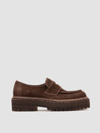 BLOSSOM 015 - Brown Suede Penny Loafers