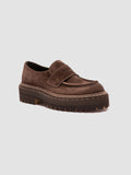 BLOSSOM 015 - Braune Penny-Loafers aus Wildleder - thumb image 3,side view