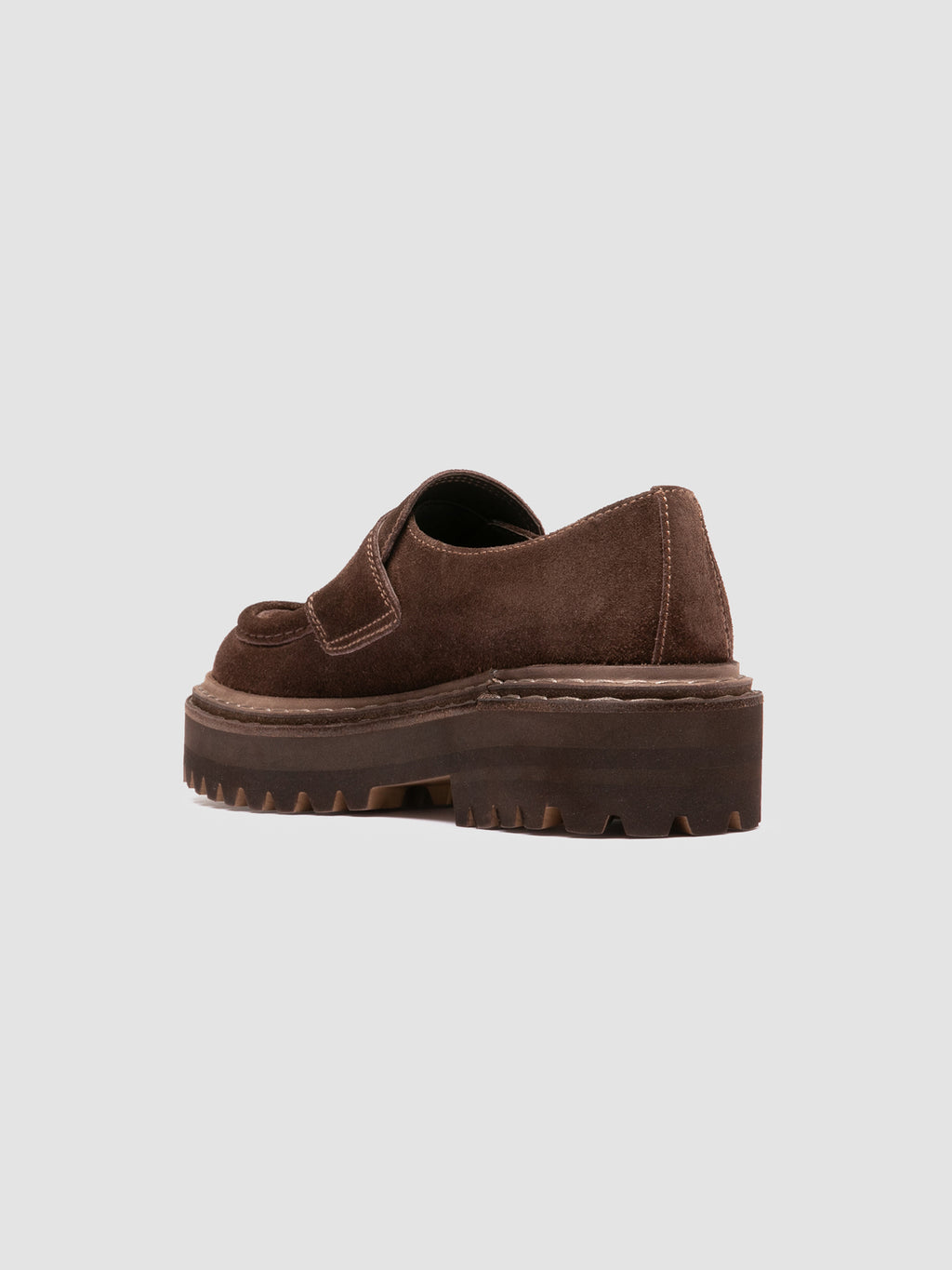 BLOSSOM 015 - Braune Penny-Loafers aus Wildleder - image 4,side view