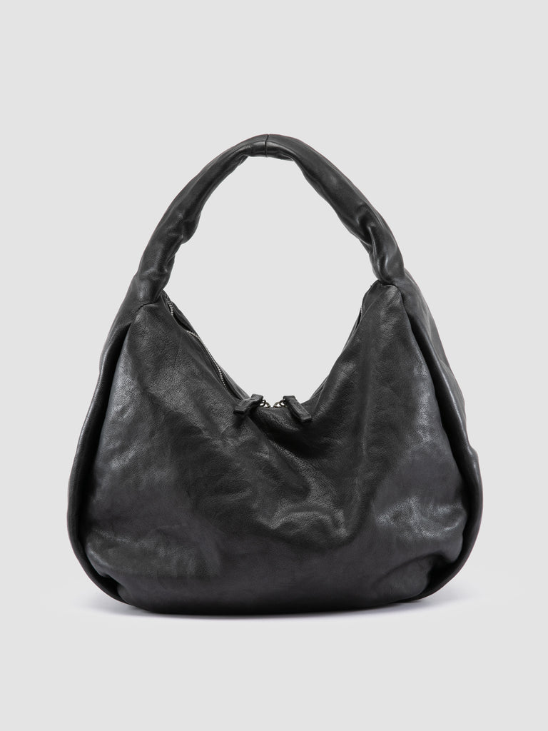 BOLINA 048 - Black Leather Shoulder Bag