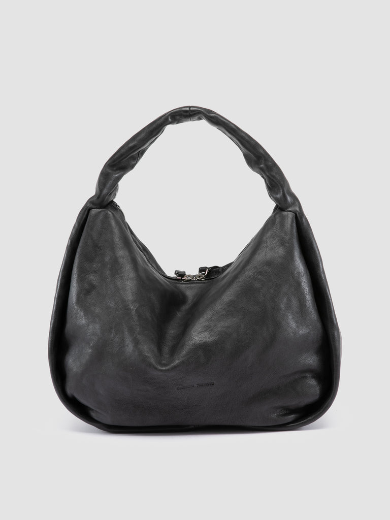 BOLINA 048 - Black Leather Shoulder Bag