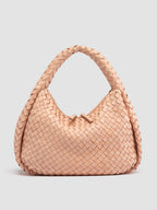 BOLINA 148 - Schultertasche aus roséfarbenem Leder