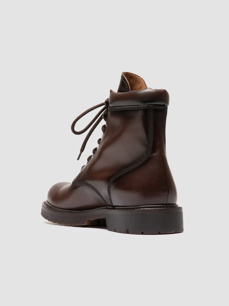 BOSS 002 - Brown Leather Lace Up Boots