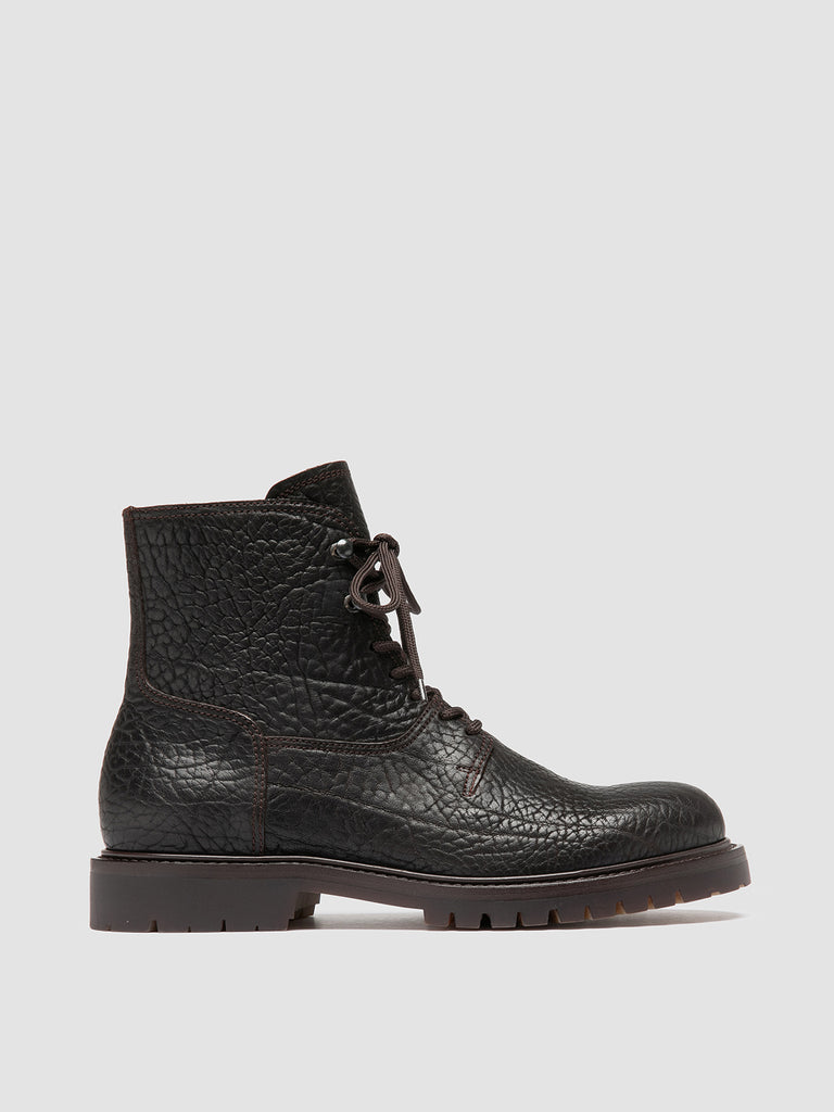 BOSS 017 - Brown Leather Lace-Up Boots