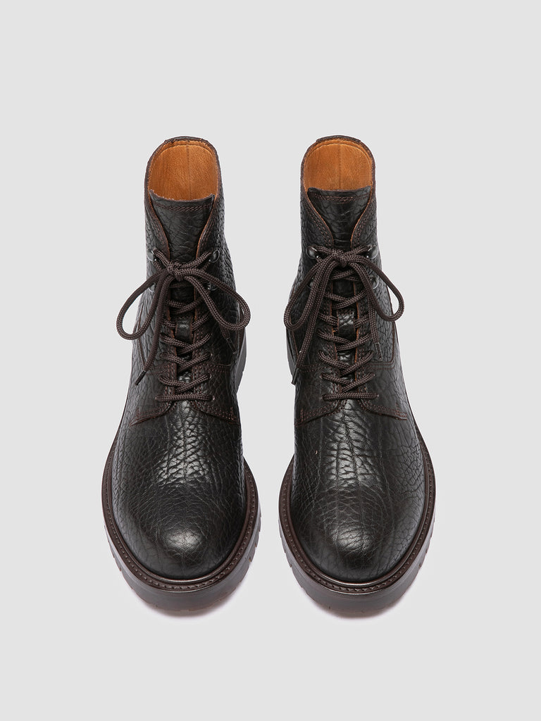 BOSS 017 - Brown Leather Lace-Up Boots