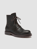 BOSS 017 - Brown Leather Lace-Up Boots