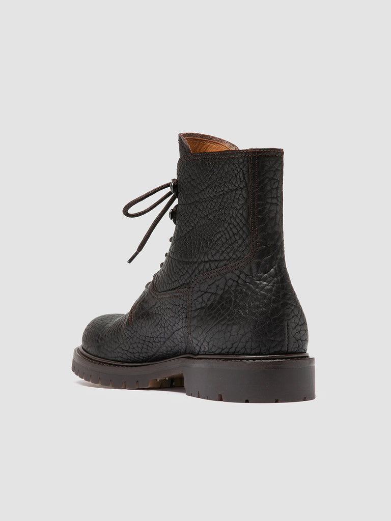 BOSS 017 - Brown Leather Lace-Up Boots