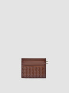 BOUDIN 122 - Brown Woven Leather Card Holder Officine Creative - 1